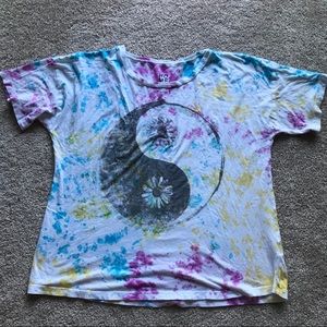 Tie dye ying yang shirt